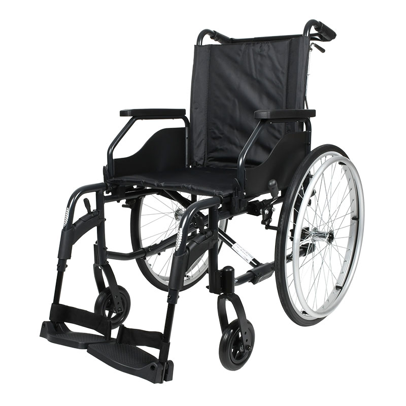 Fauteuil roulant manuel standard, léger et pliable, disponible chez Noden Medical Market à Sarcelles